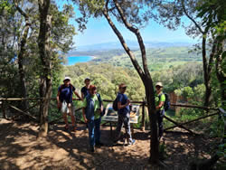 In the archaeological park of Populonia with a view of Baratti
