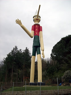 Giant Pinocchio in Collodi